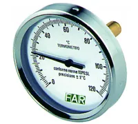 Термометр биметаллический 80 мм 1/2", 120°C с погружной гильзой 50 мм FAR