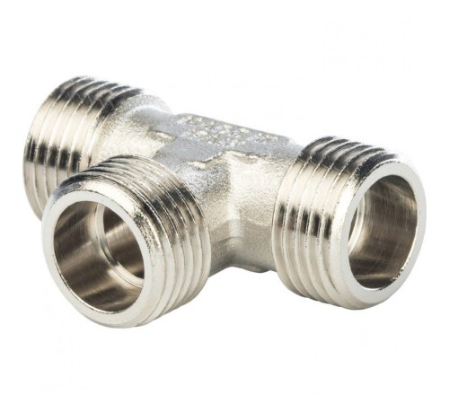 Тройник НН 3/4x3/4x3/4, никелированный Stout