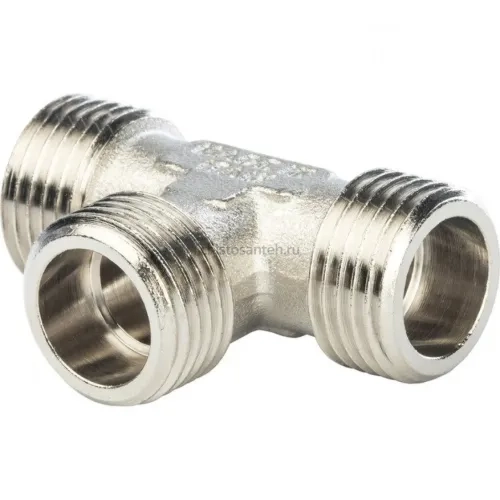 Тройник НН 3/4x3/4x3/4, никелированный Stout