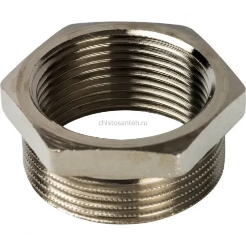 Футорка 1 1/4"x1", никелированная Stout