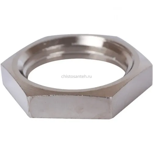 Контргайка 1/2", никелированная Stout