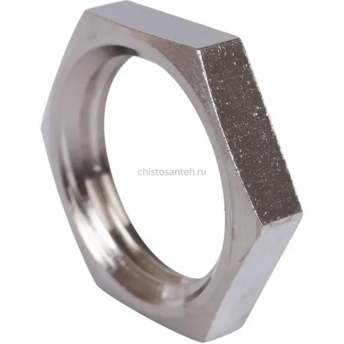 Контргайка 1/2", никелированная Stout