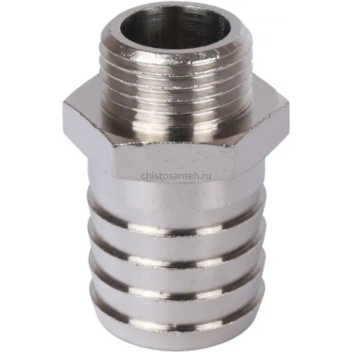 Штуцер НР 1/2"x25, никелированный Stout