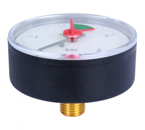 Манометр аксиальный 63 мм 1/4" с указателем предела, 0-4 бар STOUT