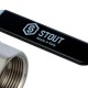 Кран шаровой полнопроходной ВР/НР 1 1/4", ручка рычаг Stout