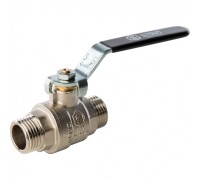 Кран шаровой полнопроходной НР/НР 1/2", ручка рычаг Stout