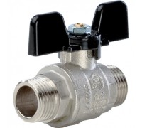 Кран шаровой полнопроходной НР/НР 1/2", ручка бабочка Stout