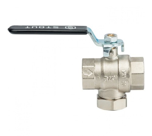 Кран шаровой с фильтром 3/4" Stout