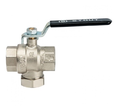 Кран шаровой с фильтром 3/4" Stout