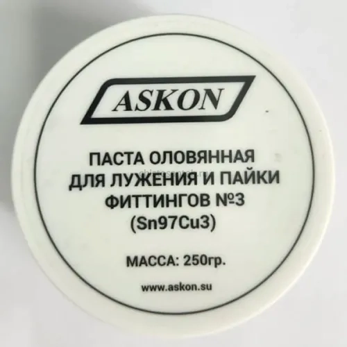 Паста оловянная для лужения и пайки фиттингов №3 250гр.(Аскон)