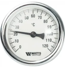Термометр биметаллический 63 мм 1/2", 120°C с погружной гильзой 75 мм Watts F+R801 OR
