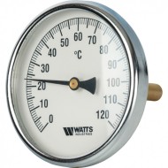Термометр биметаллический 100 мм 1/2", 120°C с погружной гильзой 100 мм Watts F+R801 OR