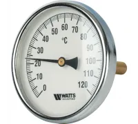 Термометр биметаллический 100 мм 1/2", 120°C с погружной гильзой 100 мм Watts F+R801 OR