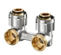 Узел нижнего подключения радиатора 3/4" НГ x 3/4" НР, угловой Multiflex F ZB Oventrop