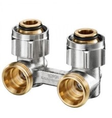 Узел нижнего подключения радиатора 3/4" НГ x 3/4" НР, угловой Multiflex F ZB Oventrop