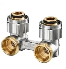 Узел нижнего подключения радиатора 3/4" НГ x 3/4" НР, угловой Multiflex F ZB Oventrop