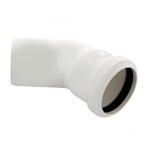 Отвод канализационный Raupiano Plus 50х45° REHAU (РЕХАУ - 11211141001)
