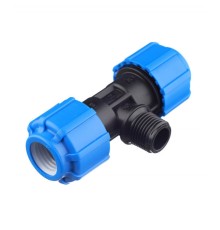 Тройник с наружной резьбой 20x1/2"x20 ПНД Политэк