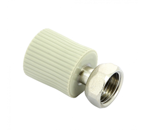 Переходник с накидной гайкой и вварным латунным патрубком PPR 20х1/2" FV-Plast Переходник с накидной гайкой и вварным латунным патрубком PPR 20х1/2" FV-Plast