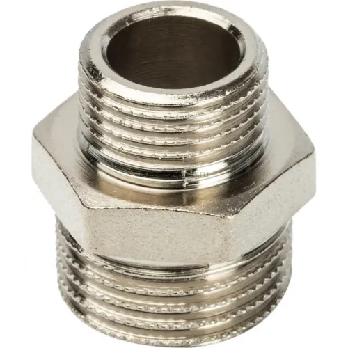 Ниппель НН переxодной 1/2"x3/8" никелированный Stout