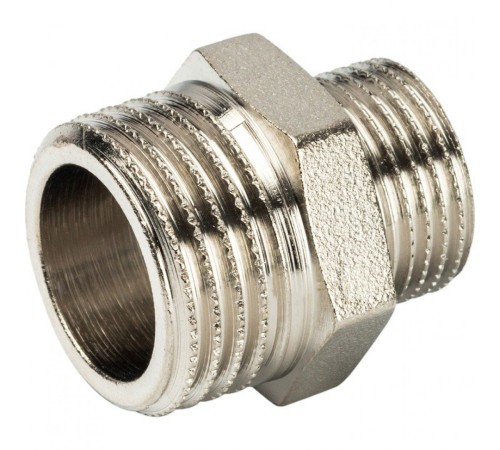 Ниппель НН переxодной 1/2"x3/8" никелированный Stout