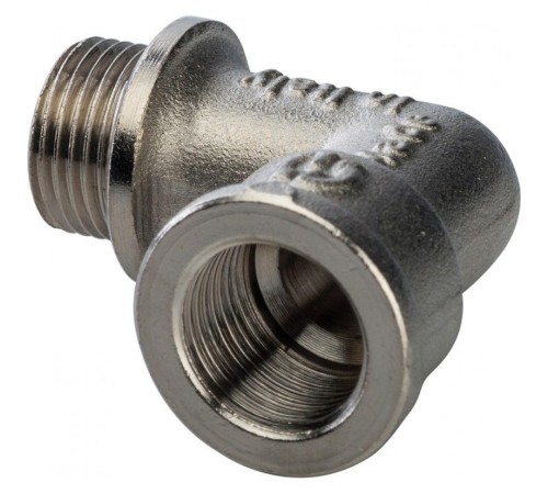 Угольник с упором НВ 3/8" никелированный Stout