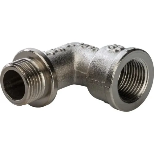 Угольник с упором НВ 3/8" никелированный Stout