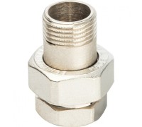 Разъемное соединение американка ВН 1/2" уплотнение под гайкой o-ring кольцо, никелированное Stout