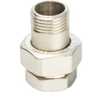 Разъемное соединение американка ВН 1/2" уплотнение под гайкой o-ring кольцо, никелированное Stout