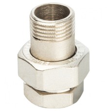 Разъемное соединение американка ВН 1/2" уплотнение под гайкой o-ring кольцо, никелированное Stout