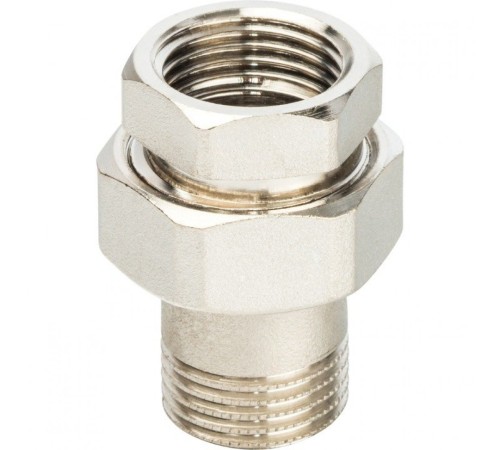 Разъемное соединение американка ВН 1/2" уплотнение под гайкой o-ring кольцо, никелированное Stout