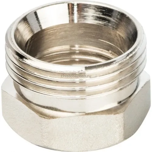 Разъемное соединение американка ВН 1/2" уплотнение под гайкой o-ring кольцо, никелированное Stout