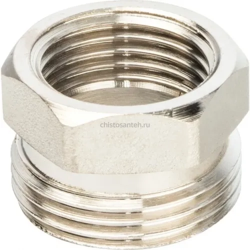 Разъемное соединение американка ВН 1/2" уплотнение под гайкой o-ring кольцо, никелированное Stout