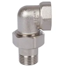 Разъемное угловое соединение, американка ВН 1/2" уплотнение под гайкой o-ring кольцо, никелированное Stout