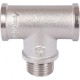 Тройник латунный ВНВ 1/2"x1/2"x1/2", никелированный Stout (Стоут)