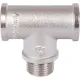 Тройник латунный ВНВ 1/2"x1/2"x1/2", никелированный Stout (Стоут)