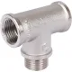 Тройник латунный ВНВ 1/2"x1/2"x1/2", никелированный Stout (Стоут)