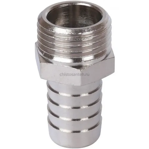 Штуцер НР 1/2"x16, никелированный Stout