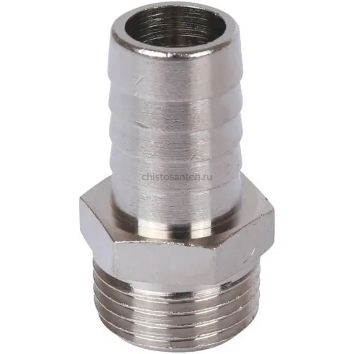 Штуцер НР 1/2"x16, никелированный Stout