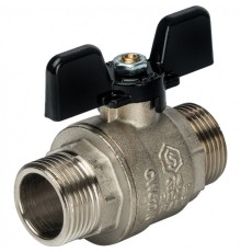 Кран шаровой полнопроходной НР/НР 3/4", ручка бабочка Stout