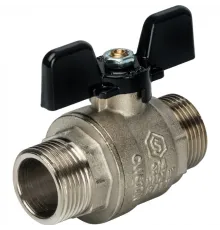 Кран шаровой полнопроходной НР/НР 3/4", ручка бабочка Stout