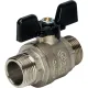 Кран шаровой полнопроходной НР/НР 3/4", ручка бабочка Stout