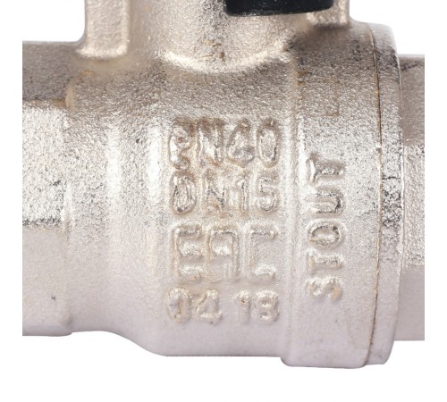 Кран шаровой стандартнопроходной ВР/ВР 1/2", ручка бабочка Stout