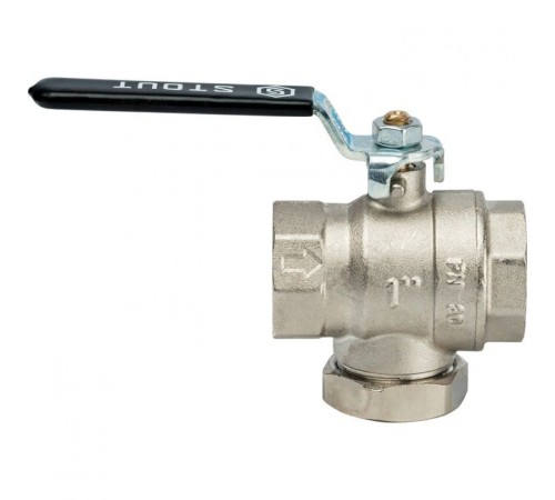 Кран шаровой с фильтром 1" Stout