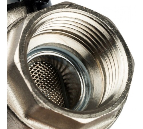 Кран шаровой с фильтром 1", ручка бабочка Stout