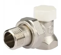 Клапан запорно-балансировочный 1/2", угловой Stout