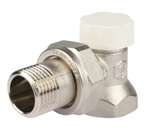 Клапан запорно-балансировочный 1/2", угловой Stout