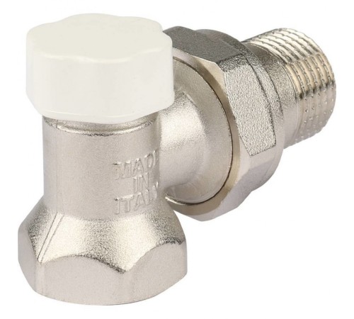 Клапан запорно-балансировочный 1/2", угловой Stout