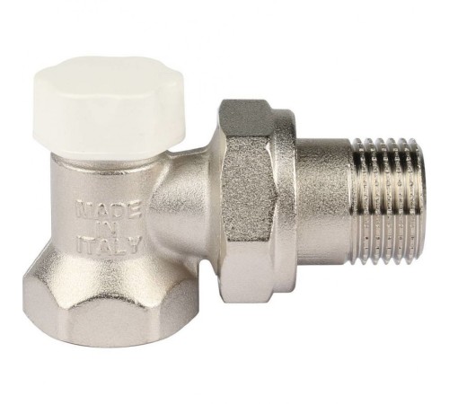 Клапан запорно-балансировочный 1/2", угловой Stout