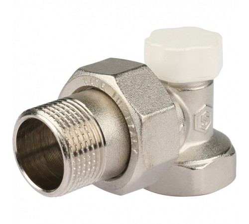 Клапан запорно-балансировочный 3/4", угловой Stout